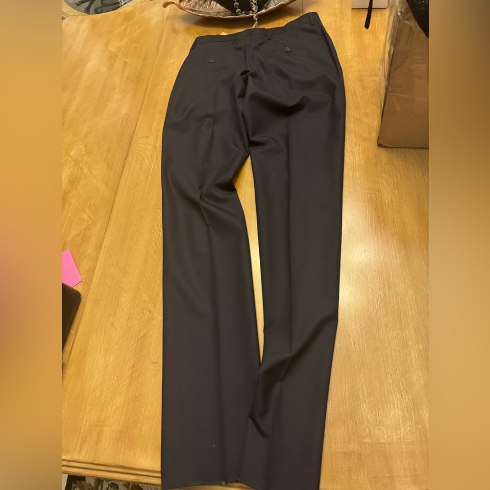 NWT- Burberry London Mens Navy Millbank Wool Dress Pants Trouser Size 46…